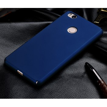 Пластиковый матовый непрозрачный чехол с защитой торцов для Xiaomi Mi4S Синий