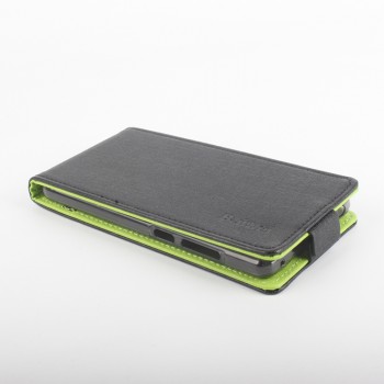 Текстурный чехол вертикальная книжка на силиконовой основе с магнитной застежкой для Xiaomi Mi4S Черный