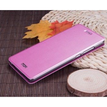 Чехол флип подставка на силиконовой основе текстура Металлик для Xiaomi Mi4S Пурпурный