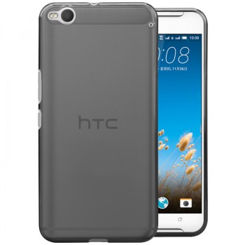 Силиконовый матовый полупрозрачный чехол для HTC One X9 Серый