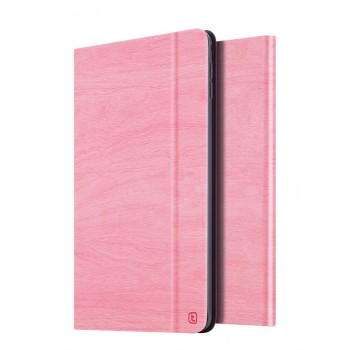 Чехол подставка на поликарбонатной основе текстура Дерево для Ipad Mini 4 Розовый
