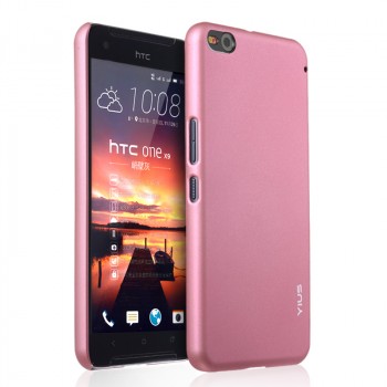 Пластиковый матовый непрозрачный чехол для HTC One X9 Розовый
