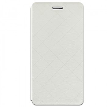 Чехол флип подставка на силиконовой основе с отделением для карт текстура Клетка для HTC One X9 Белый