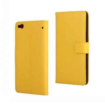 Чехол портмоне подставка с защелкой для HTC One X9 Желтый
