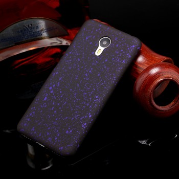 Пластиковый матовый дизайнерский чехол с голографическим принтом Звезды для Meizu M3 Note Фиолетовый