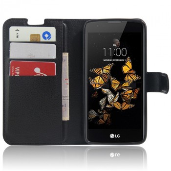 Чехол портмоне подставка с защелкой для LG K8 Черный