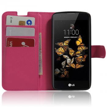 Чехол портмоне подставка с защелкой для LG K8 Пурпурный