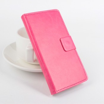 Глянцевый чехол портмоне подставка с защелкой для LG K8 Розовый