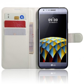 Чехол портмоне подставка с защелкой для LG X cam Белый