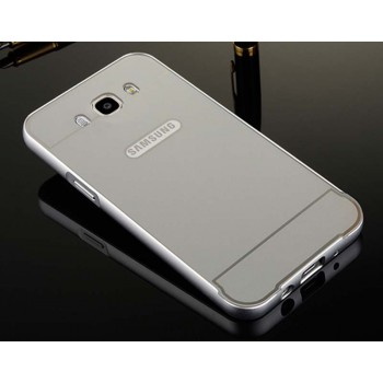 Двухкомпонентный чехол с металлическим бампером и поликарбонатной накладкой для Samsung Galaxy J5 (2016) Белый