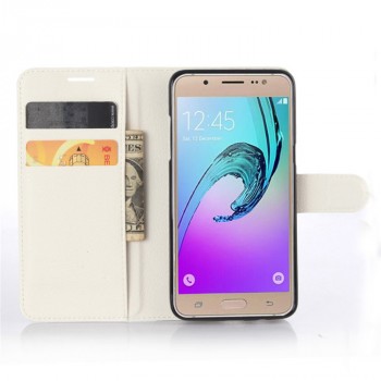 Чехол портмоне подставка с защелкой для Samsung Galaxy J5 (2016) Белый