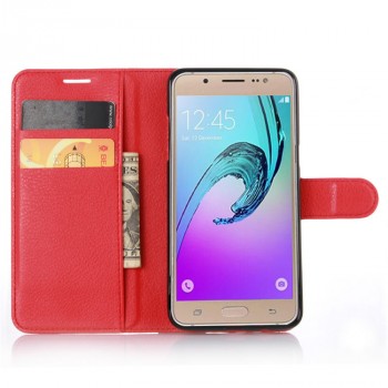 Чехол портмоне подставка с защелкой для Samsung Galaxy J5 (2016) Красный