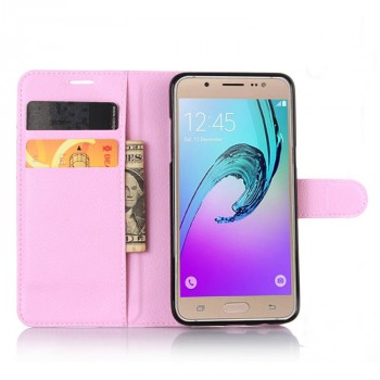 Чехол портмоне подставка с защелкой для Samsung Galaxy J5 (2016) Розовый