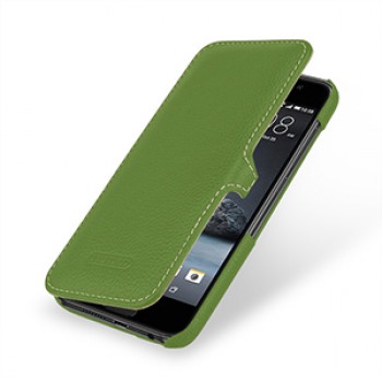 Кожаный чехол горизонтальная книжка (нат. кожа) с крепежной застежкой для HTC One A9