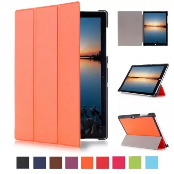 Чехол флип подставка сегментарный на поликарбонатной основе для Microsoft Surface Pro 4 Оранжевый