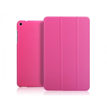 Чехол флип подставка сегментарный на поликарбонатной основе для ASUS ZenPad 8 Розовый