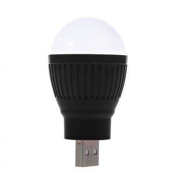 Экстрапортативная USB 2.0 LED-лампа формат Лампочка Черный