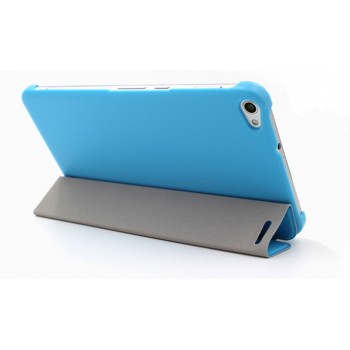 Чехол подставка сегментарный на поликарбонатной основе для Huawei MediaPad X2 Голубой