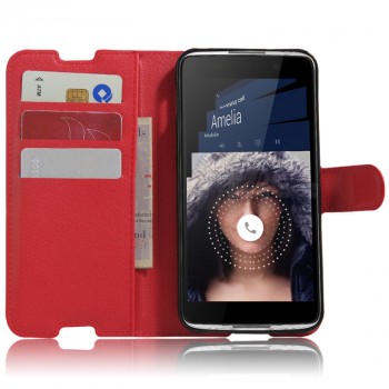 Чехол портмоне подставка с защелкой для Alcatel Idol 4/BlackBerry DTEK50 Красный