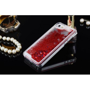 Пластиковый матовый полупрозрачный чехол с внутренней аква аппликацией для Iphone 6 Plus/6s Plus Красный