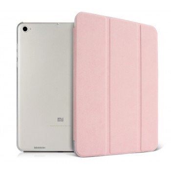Винтажный смарт чехол подставка сегментарный на поликарбонатной транспарентной основе для Xiaomi Mi Pad 2/MiPad 3 Розовый
