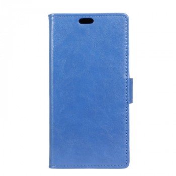 Вощеный чехол портмоне подставка с защелкой для Alcatel One Touch Pixi 4 (4) Синий
