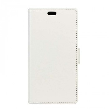 Вощеный чехол портмоне подставка с защелкой для LG K5 Белый