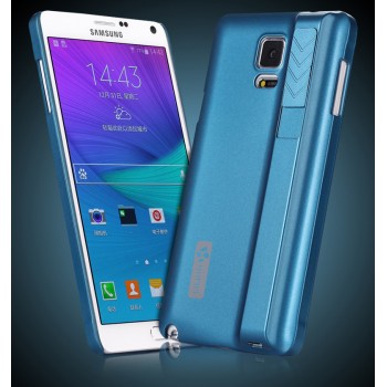 Пластиковый чехол со встроенным прикуривателем для Samsung Galaxy Note 4 Голубой