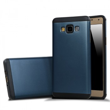 Антиударный гибридный силиконовый чехол с поликарбонатной крышкой для Samsung Galaxy A5 Синий