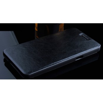 Чехол флип подставка на пластиковой основе для Samsung Galaxy A3 Черный