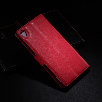 Чехол портмоне подставка с защелкой для Sony Xperia Z3 Красный