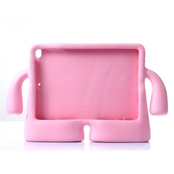 Детский ультразащитный гиппоаллергенный силиконовый фигурный чехол для планшета Ipad Air Розовый