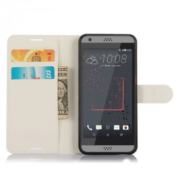 Чехол портмоне подставка на силиконовой основе и магнитной защелкой для HTC Desire 530/630 Белый