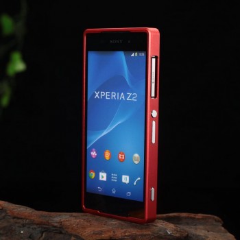 Металлический двухкомпонентный сборный бампер для Sony Xperia Z2 Красный