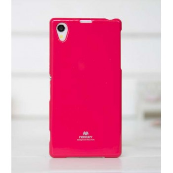Силиконовый глянцевый чехол для Sony Xperia Z1 Пурпурный