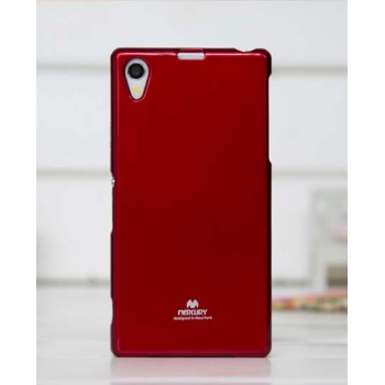 Силиконовый глянцевый чехол для Sony Xperia Z1 Красный