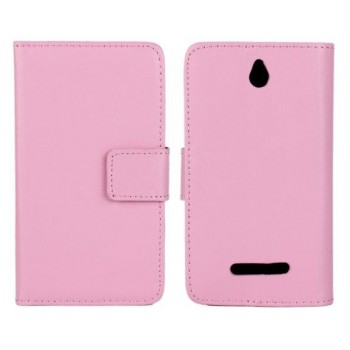 Чехол книжка-портмоне для Sony Xperia E dual Розовый