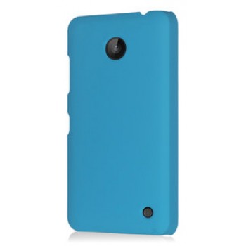 Пластиковый непрозрачный матовый чехол для Nokia Lumia 630 Голубой