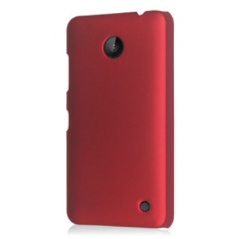 Пластиковый непрозрачный матовый чехол для Nokia Lumia 630 Красный
