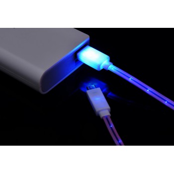 Кабель USB-Micro USB с динамической LED подсветкой 1m