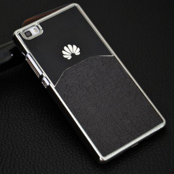 Пластиковый непрозрачный матовый чехол с текстурным покрытием Металл для Huawei P8 Lite