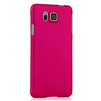 Пластиковый матовый непрозрачный чехол для Samsung Galaxy Alpha Пурпурный