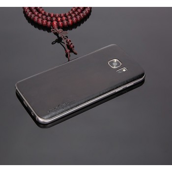 Экстратонкая клеевая кожаная накладка для Samsung Galaxy S7 Edge