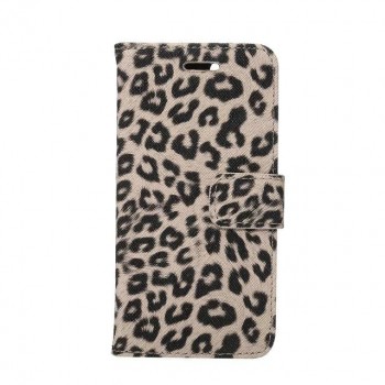 Чехол портмоне подставка текстура Леопард на пластиковой основе на магнитной защелке для Iphone 7/8 