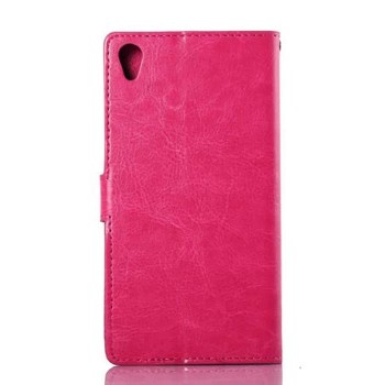 Чехол книжка-подставка глянцевая кожа для Sony Xperia Z3 Пурпурный