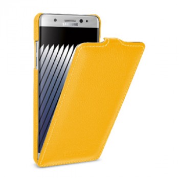 Кожаный чехол вертикальная книжка (премиум нат. кожа) для Samsung Galaxy Note 7
