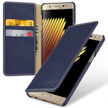 Кожаный чехол портмоне (премиум нат. кожа) для Samsung Galaxy Note 7