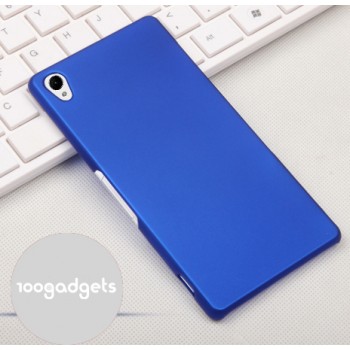 Пластиковый матовый грязестойкий чехол для Sony Xperia Z3 Синий