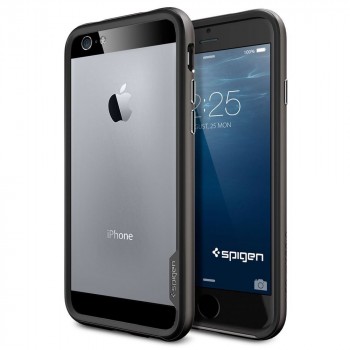 Премиум двухосновный силикон-пластик бампер для Iphone 6 Черный