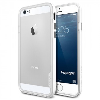 Премиум двухосновный силикон-пластик бампер для Iphone 6 Серый